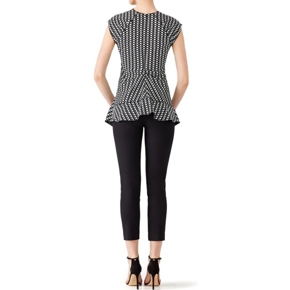PROENZA SCHOULER • Women’s Black and White Checked Knot Top - Picture 3 of 5